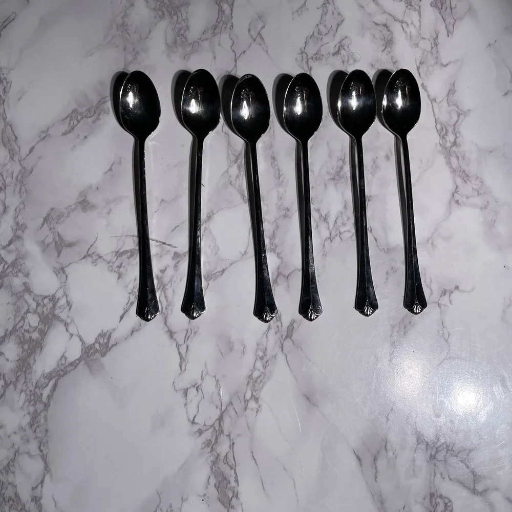 Oneida Distinction Deluxe Stainless Iced Tea Spoons Set of 6 Silverware Flatware